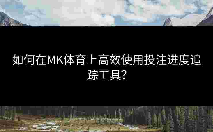 如何在MK体育上高效使用投注进度追踪工具？