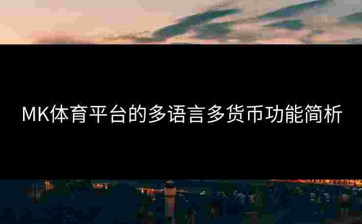 MK体育平台的多语言多货币功能简析
