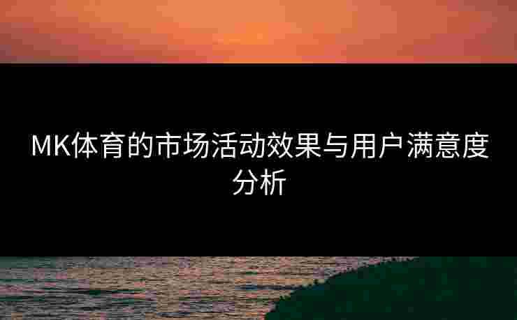 MK体育的市场活动效果与用户满意度分析